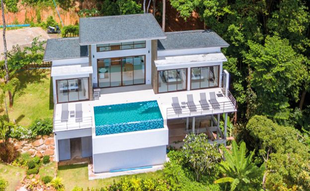 New 3 Bedroom Modern Sea View Villa in Chaweng Hills