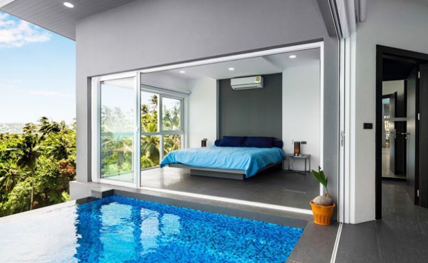 Modern 3 Bedroom Sea view Pool Villa on Lamai