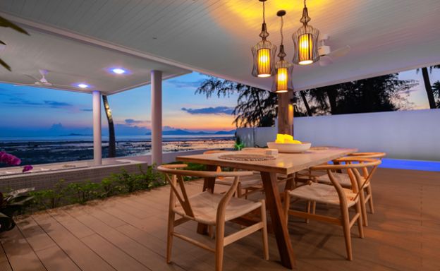 Beautiful 3 Bed Beachfront Villa For Sale on Laem Set
