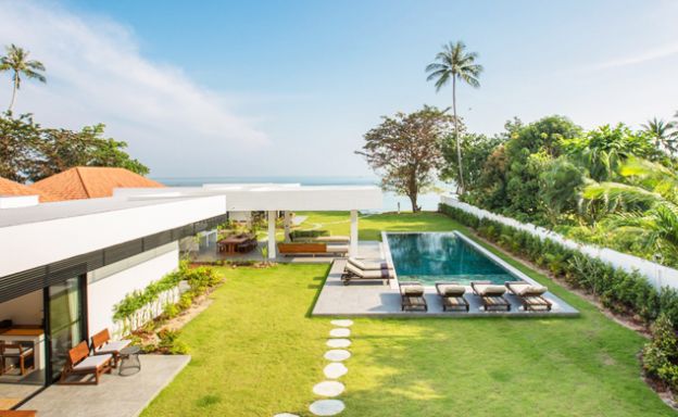 Beachfront 7 Bed Villa on Peaceful Laem Sor Beach