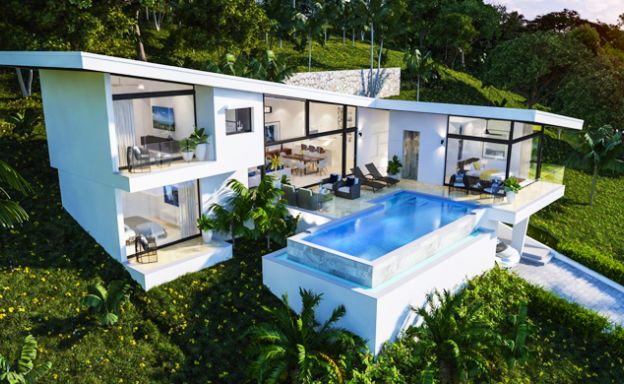 Modern Design 3 Bed Sea View Villas in Choeng Mon