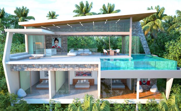 Contemporary 3-Bed Sea view Villas by Chaweng Noi