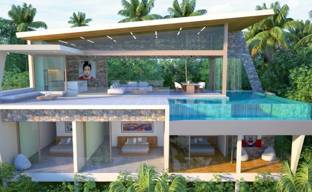 Contemporary 3-Bed Sea view Villas by Chaweng Noi