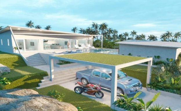 Modern 3-4 Bedroom Sea View Pool Villas in Chaweng