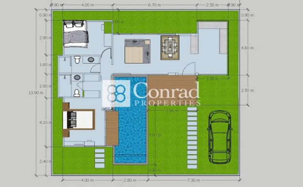 New Modern 3 Bedroom Pool Villas in Maenam