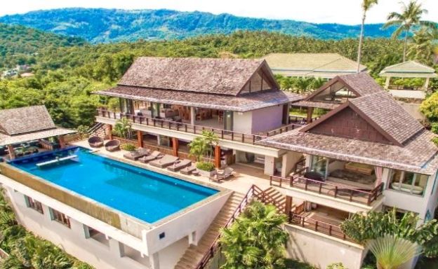 Lavish 5 Bedroom Tropical Sea View Villa in Bophut
