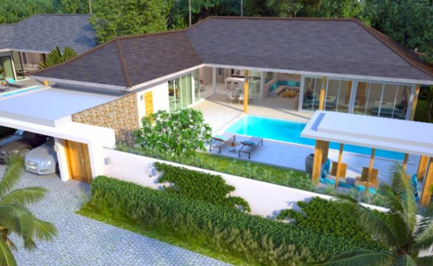 Tropical 2 Bedroom Pool Villas for Sale in Lamai