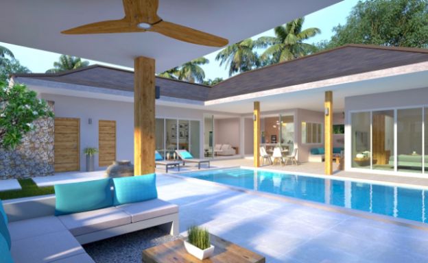 Tropical 2 Bedroom Pool Villas for Sale in Lamai