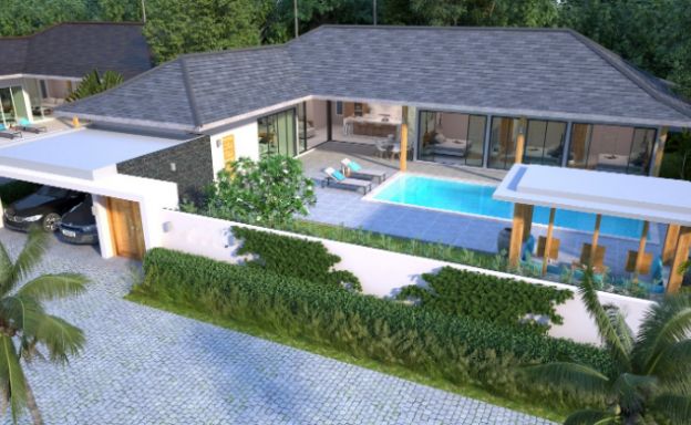 Tropical 2 Bedroom Pool Villas for Sale in Lamai