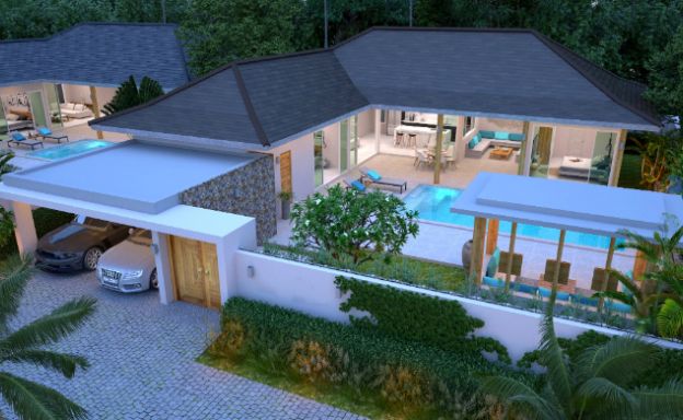 Tropical 2 Bedroom Pool Villas for Sale in Lamai
