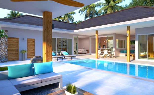 Tropical 2 Bedroom Pool Villas for Sale in Lamai