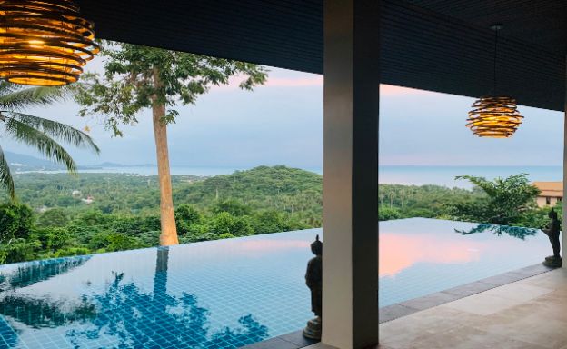 Sunset Sea view 2 Bedroom Luxury Villa in Laem Set
