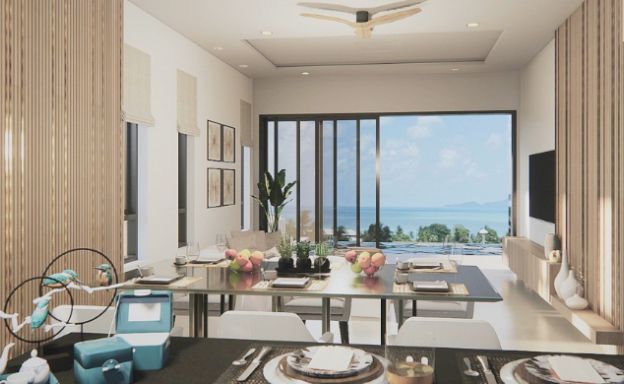 New 3 Bed Sea View Luxury Pool Villas in Bophut