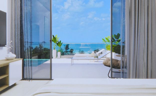 New 3 Bed Sea View Luxury Pool Villas in Bophut