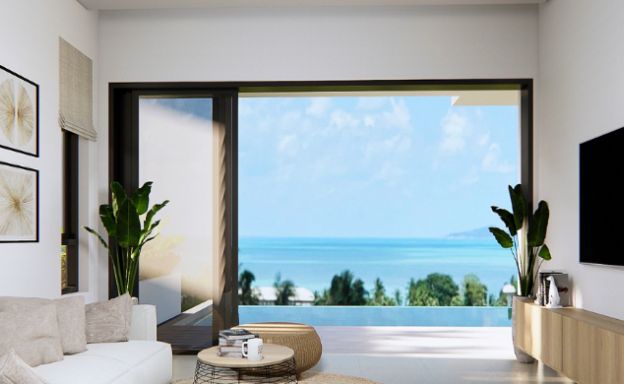 New 3 Bed Sea View Luxury Pool Villas in Bophut