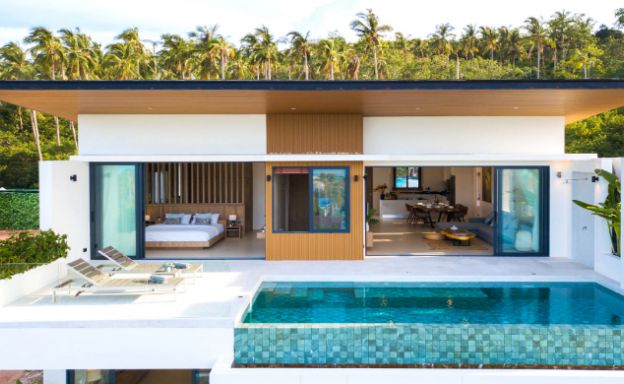 New 3 Bed Sea View Luxury Pool Villas in Bophut