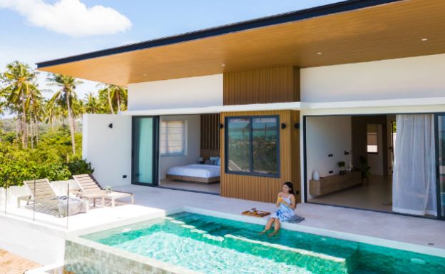 New 3 Bed Sea View Luxury Pool Villas in Bophut