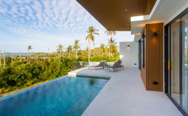 New 3 Bed Sea View Luxury Pool Villas in Bophut