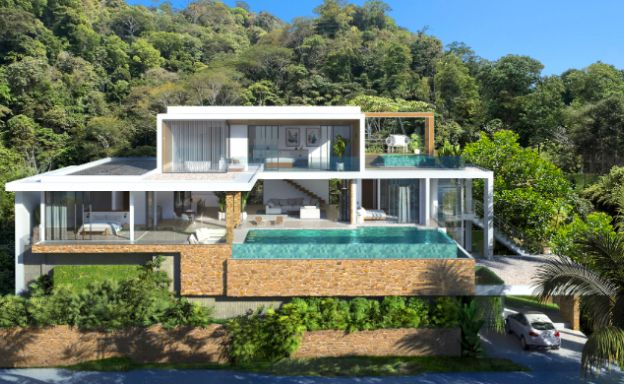 Beautiful 4 Bedroom Sea View Villa in Chaweng Noi