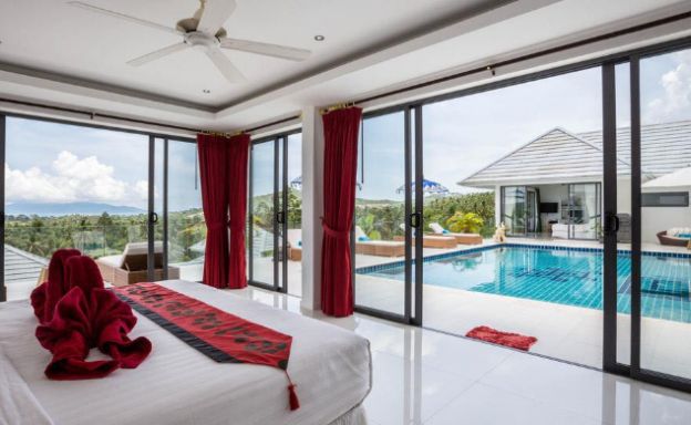 Sleek Modern 5 Bed Luxury Sea-view Villa in Maenam