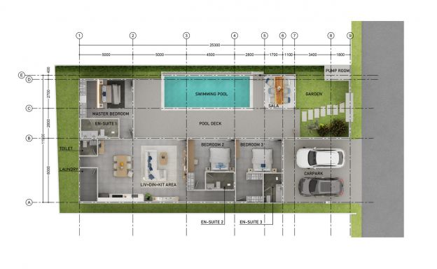 New 3 bedroom Garden Pool Villas Bophut
