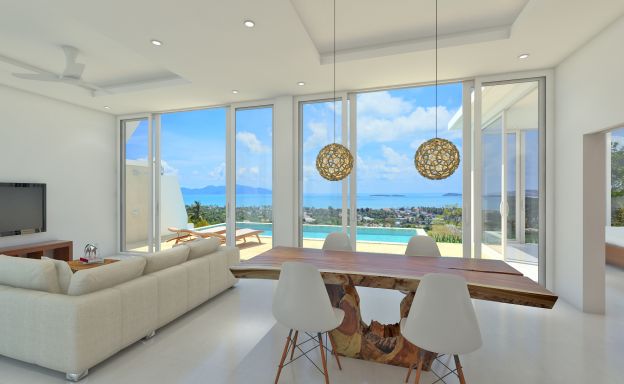 Modern Sea View 2 Bedroom Pool Villa in Chaweng