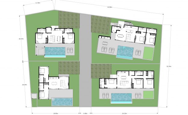 Modern Sea View 2 Bedroom Pool Villa in Chaweng