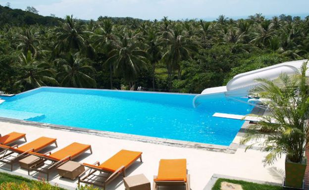 Unique Waterslide Tropical Pool Villa in Bang Por