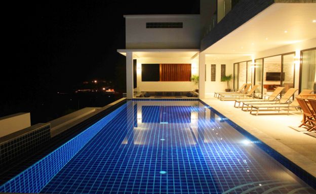 5 Bedroom Luxury Beach View Pool Villa in Plai Laem